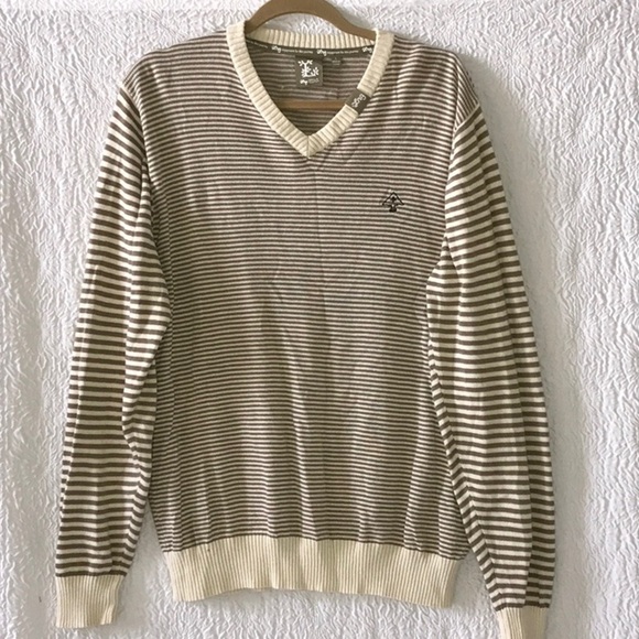LRG Clothing + Equipment Striped Tree V-Neck Sweater - Picture 2 of 10